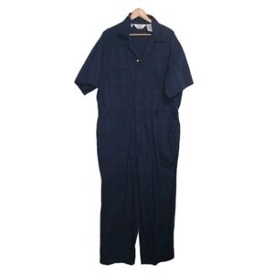 Walls Master Made Coveralls Men's 40‎ Tall Navy Blue Workwear Long Sleeve
